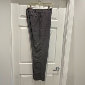 Woman’s Black and White Tweed Dress Pants w/flat front and side pockets, sz 12